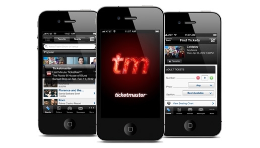 Ticketmaster app for iPhone