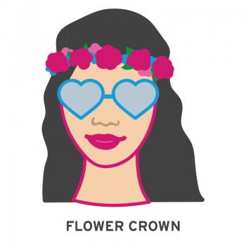 flower crown music festival emoji