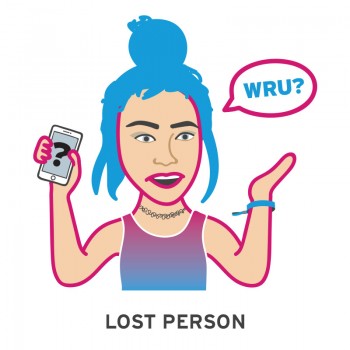 lost person music festival emoji