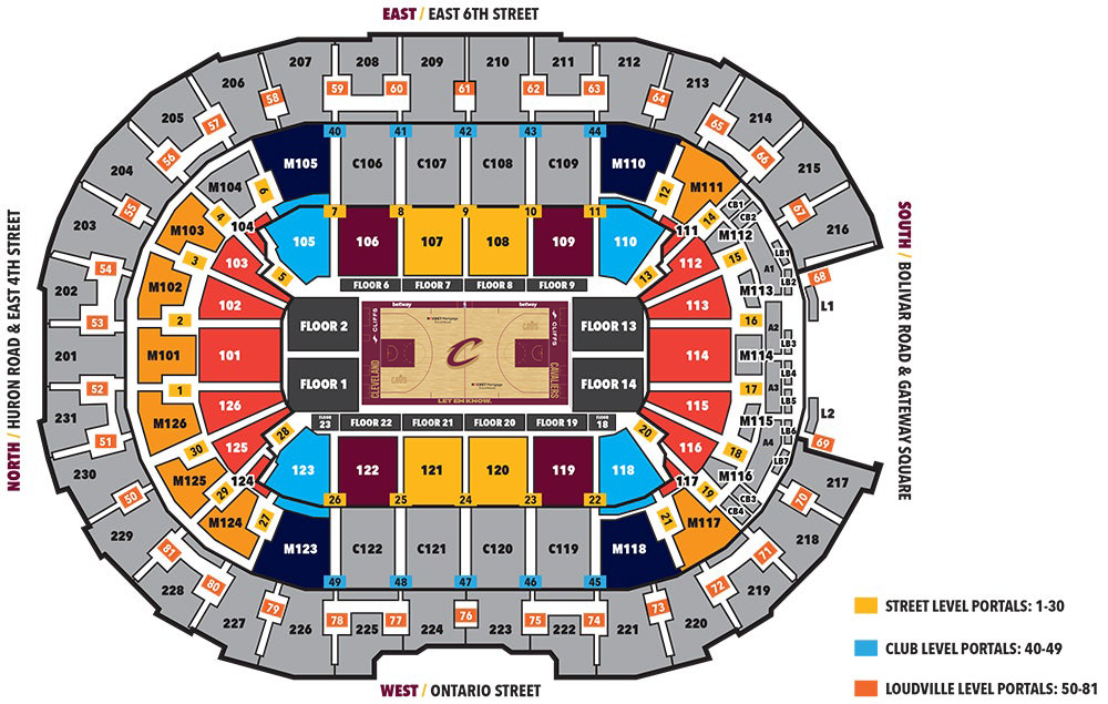 cavs seating chart