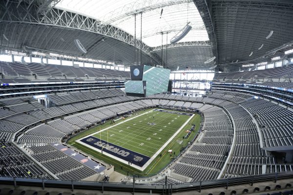 How big is the Dallas Cowboys' massive screen in AT&T Stadium