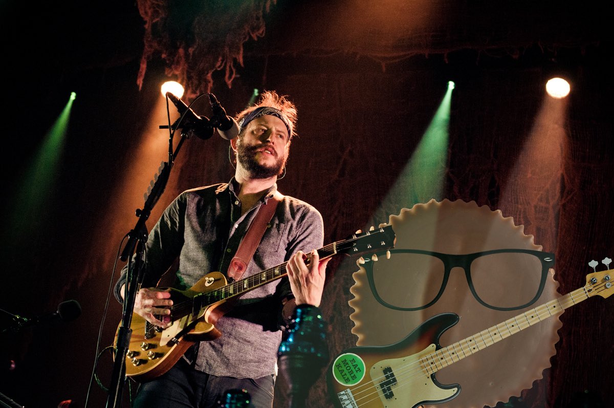 Justin Vernon of the band Bon Iver performs live during a concert at Arena on November 5 2012 in Berlin, Germany. (Photo by Anne-Helene Lebrun / Redferns via Getty Images) (Candy graphic by Ticketmaster) 