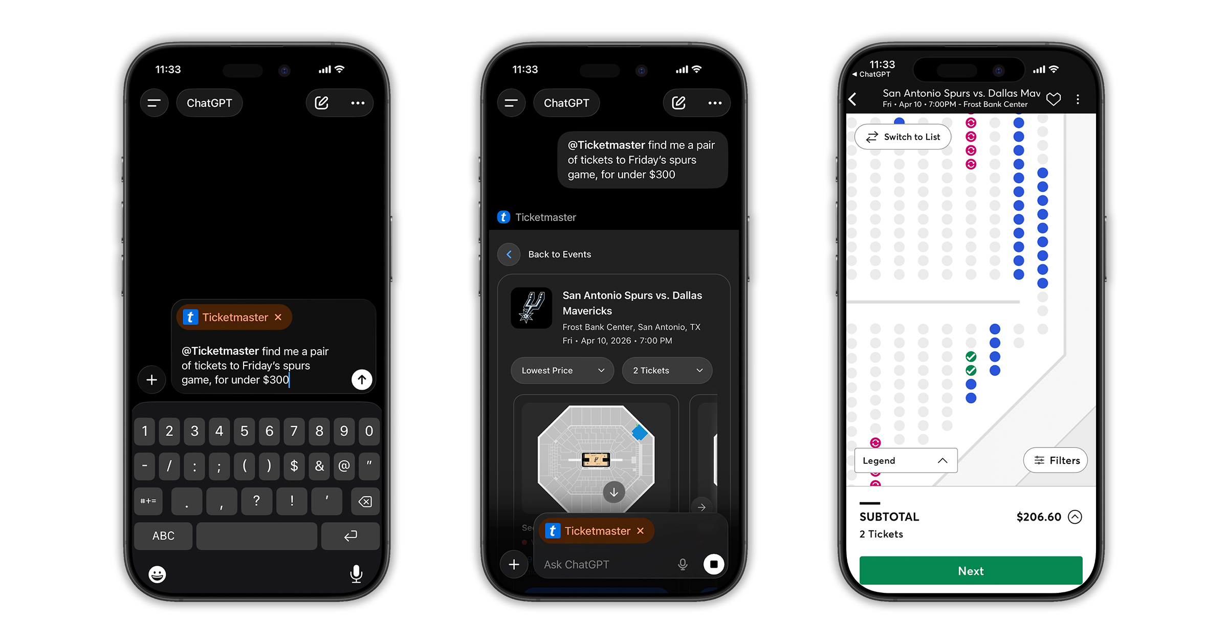 Chat GPT Ticketmaster