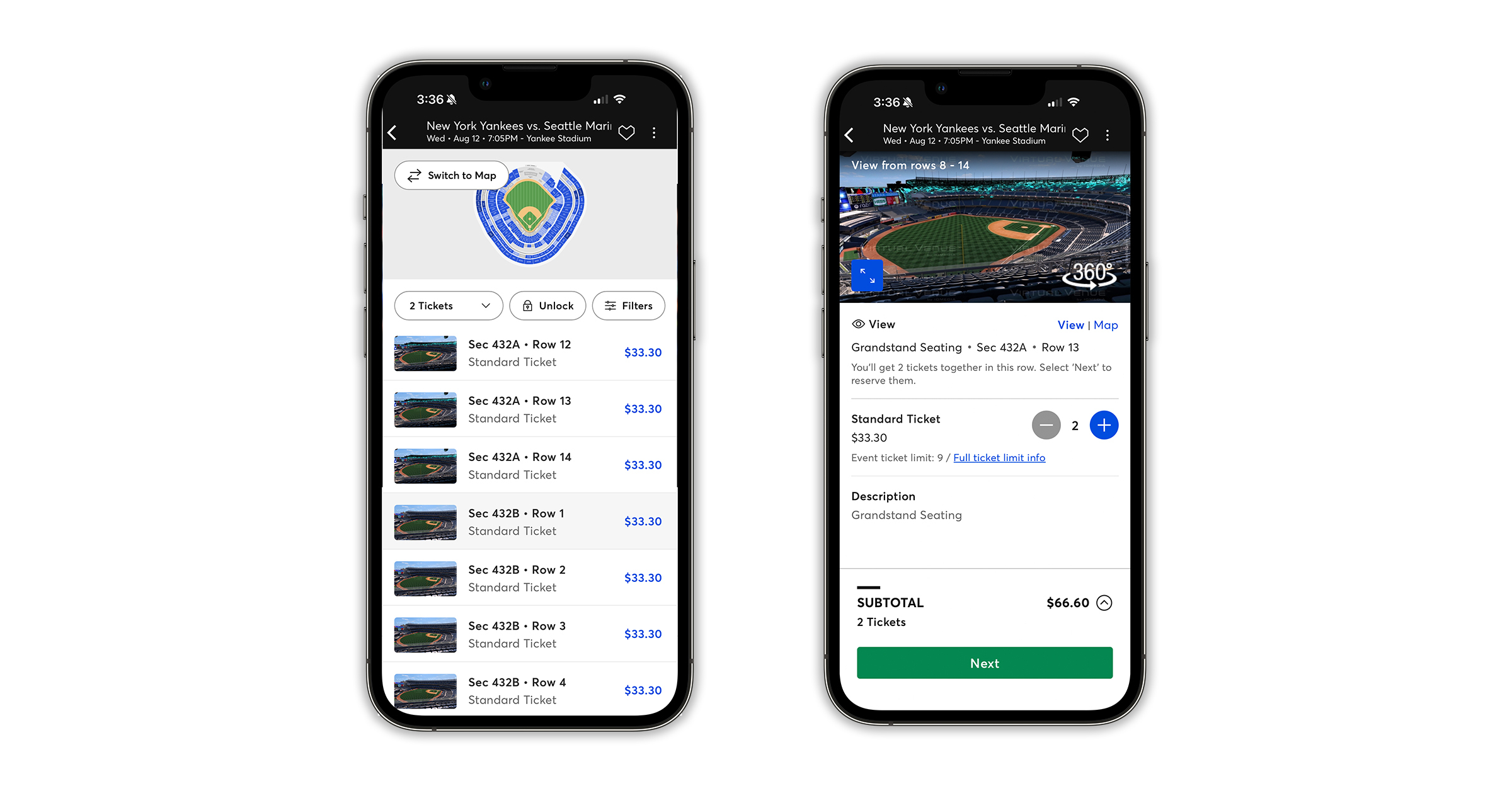ticketmaster seats selection seat map search