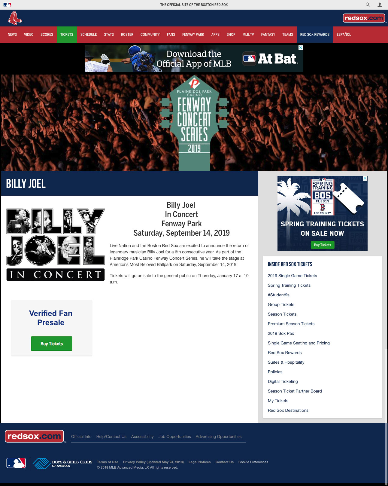 Fenway Park Concert Seating Chart Billy Joel Matttroy