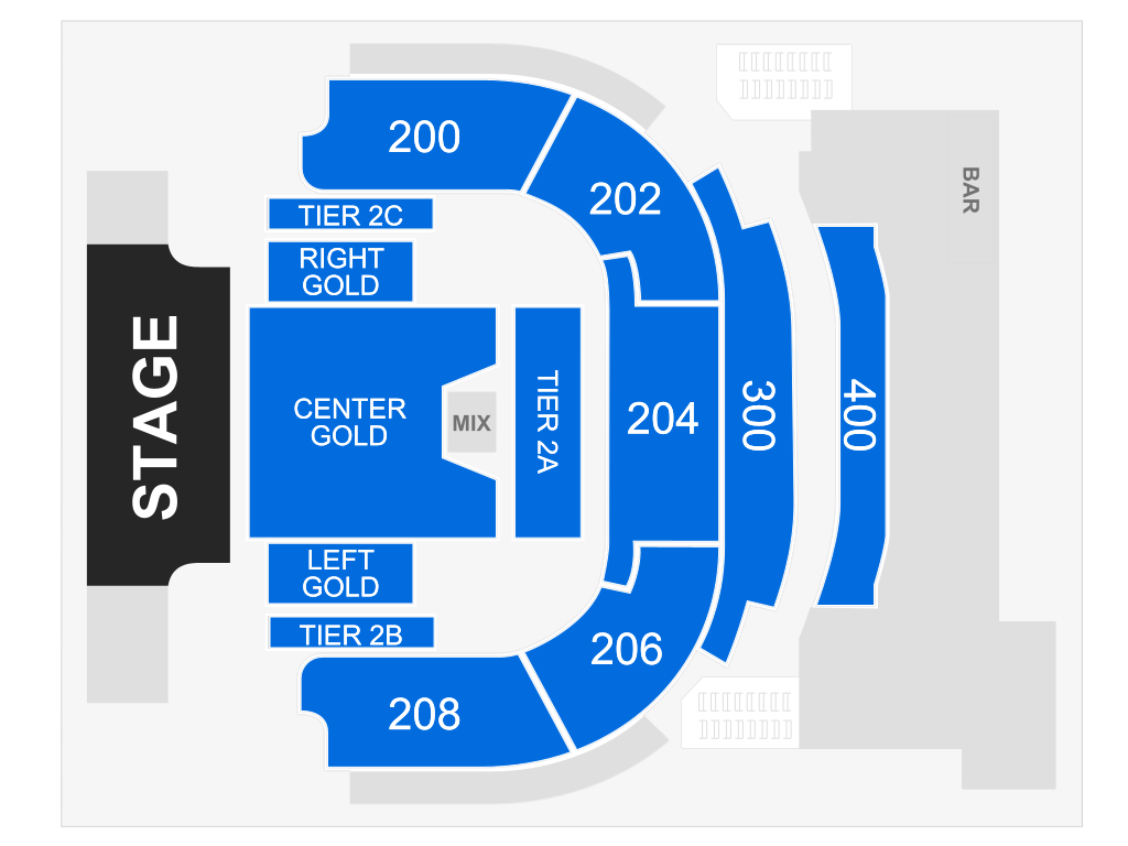 House of Blues Las Vegas comedy seating map