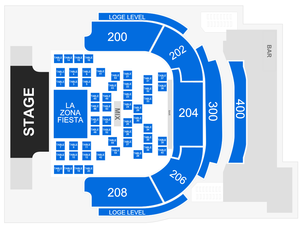 House of Blues Las Vegas concert seating chart
