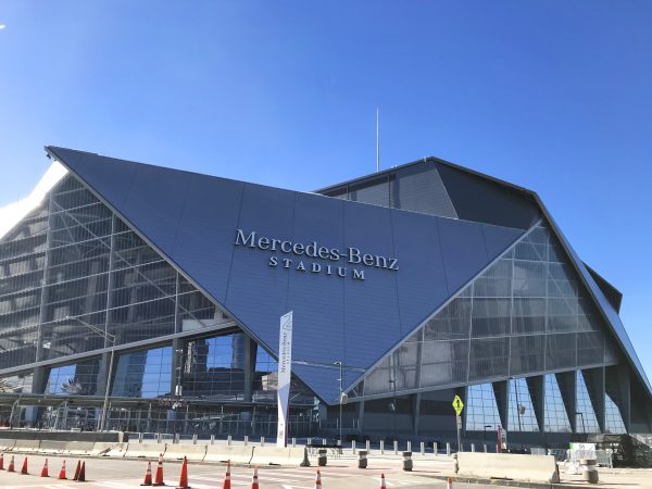 Mercedes Benz Stadium in downtown Atlanta