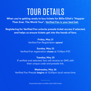 How To Get Tickets To Billie Eilish Happier Than Ever The World Tour Laptrinhx News