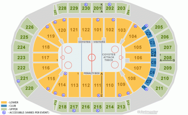 Coyote Arena Seating Chart