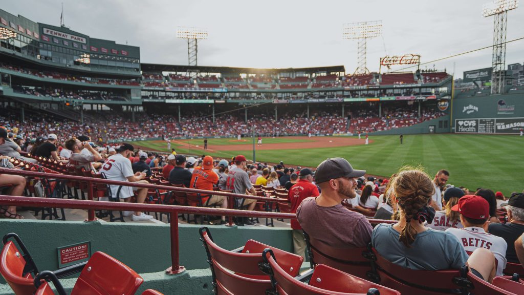 Couple at a Red Sox Game