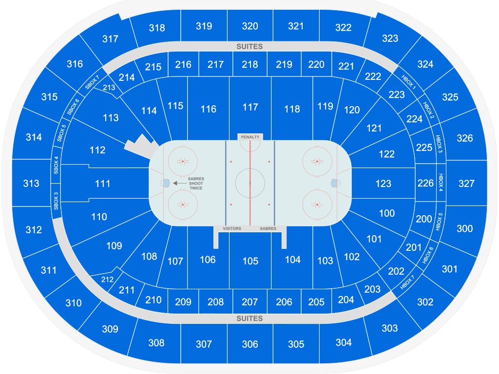 buffalo sabres keyback center seating chart