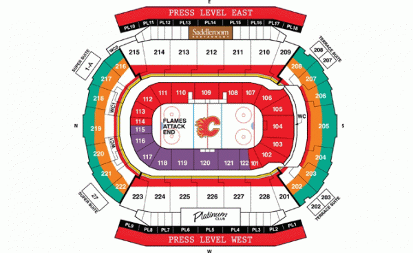 Calgary Flames Home Schedule 2019-20 & Seating Chart ...