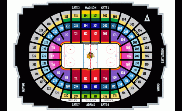 United Center Detailed Seating Chart