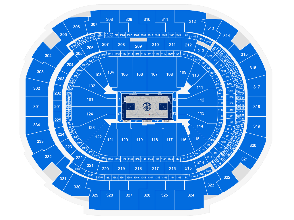 dallas mavericks seating chart
