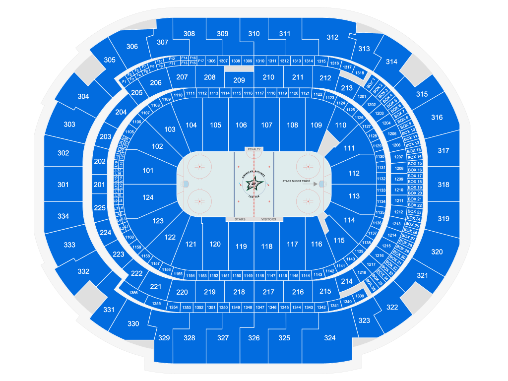 dallas stars seating chart