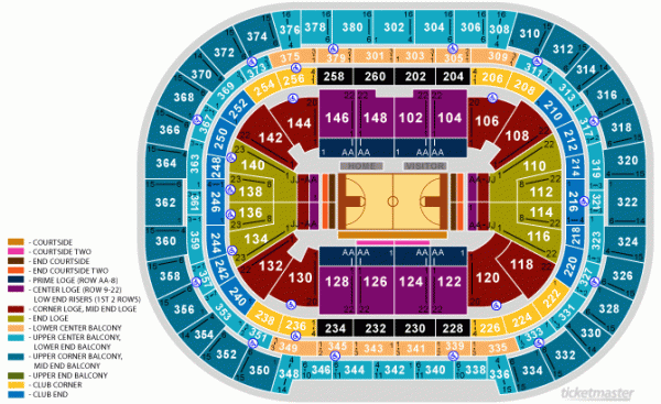 Pepsi Center Arena Seating Chart