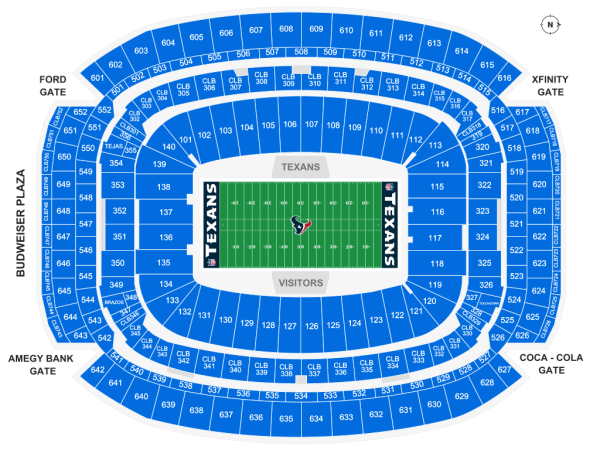 Houston Texans seating chart