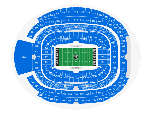 Las Vegas Raiders seating chart