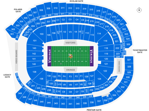 minnesota vikings seating chart