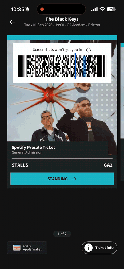 new ticket example