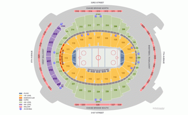 Rangers Seating Chart