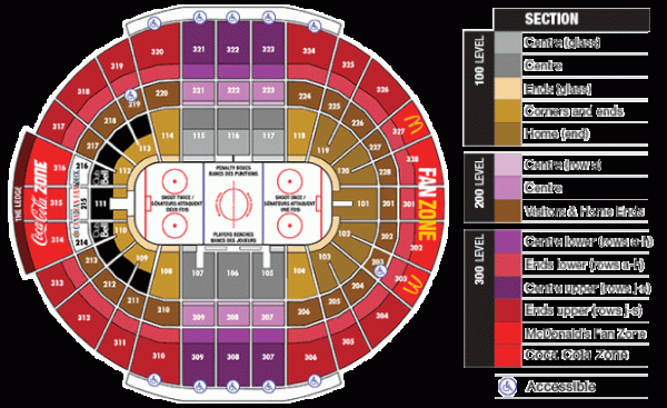 Senators Hockey Seating Chart