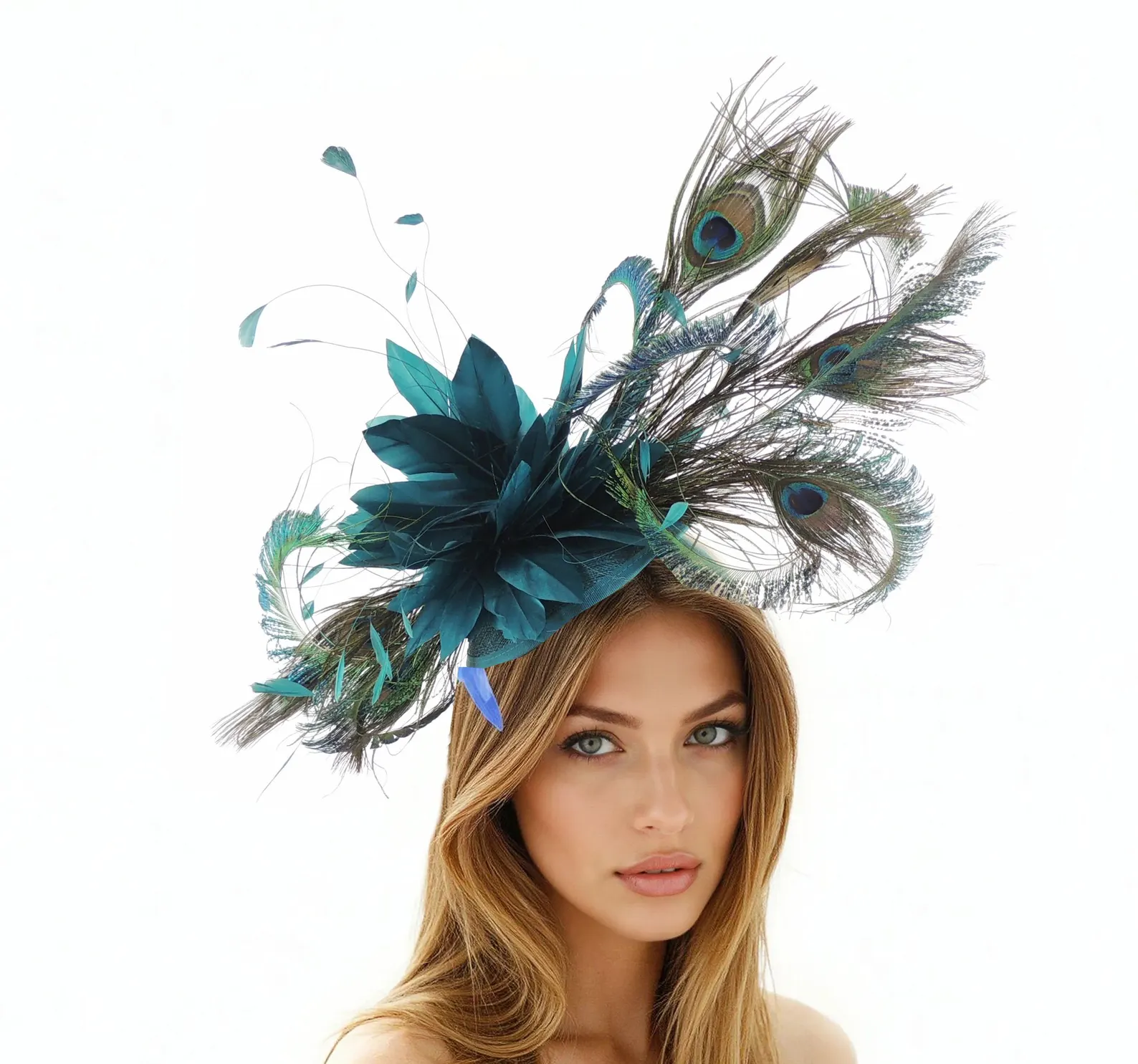 peacock derby hat