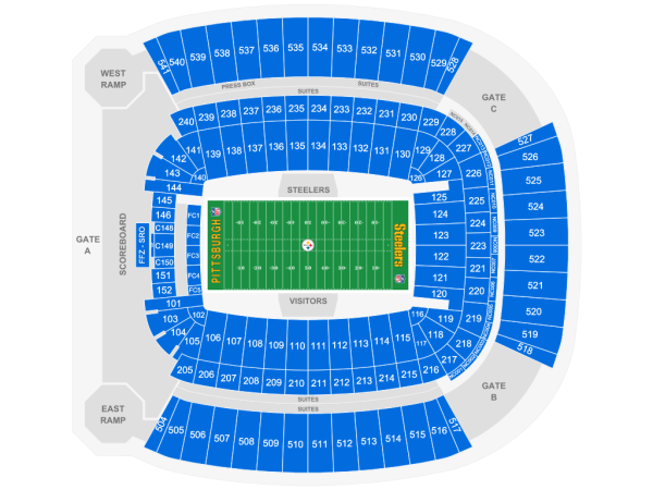 Pittsburgh Steelers seating chart