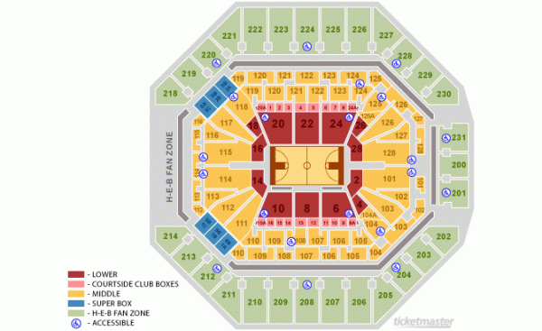 San Antonio Spurs Stadium Seating Chart