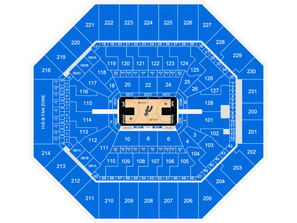 san antonio spurs seating chart