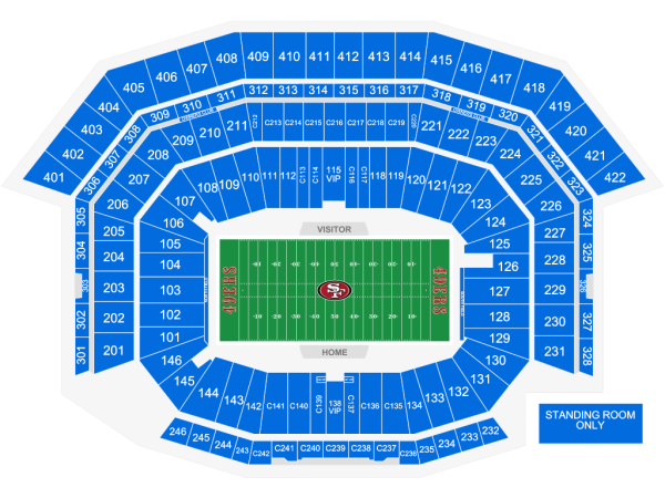 san francisco 49ers seating chart