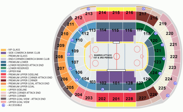 Sap Arena Seating Chart Sharks