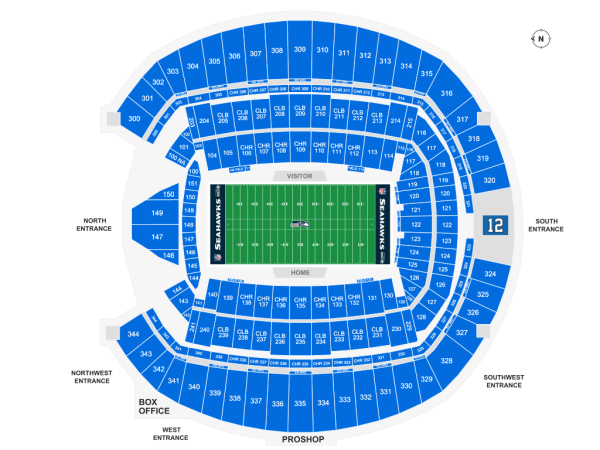 seattle seahawks seating chart