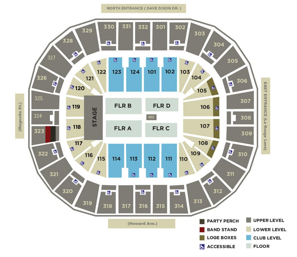 smoothie king center seating chart