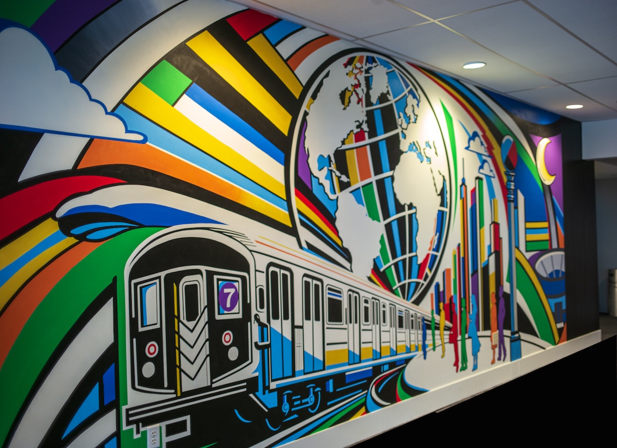 step inside metlife stadium mural