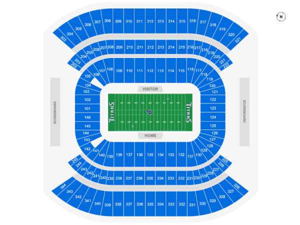 Tennessee titans seating chart
