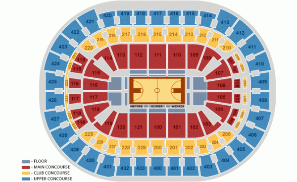 Washington Wizards Seating Chart